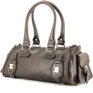 Bolso de mano Celine Vintage en cuero marrón