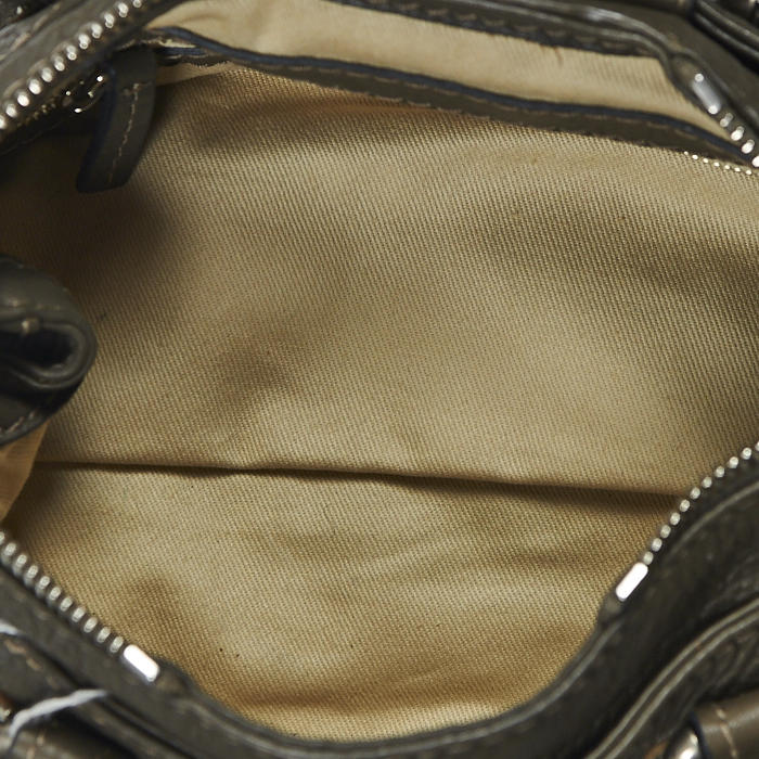 Chloé Paddington petit modèle en cuir gris - Detail D2