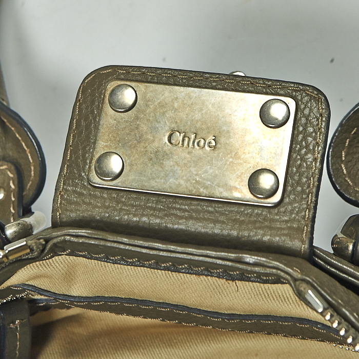 Chloé Paddington petit modèle en cuir gris - Detail D3