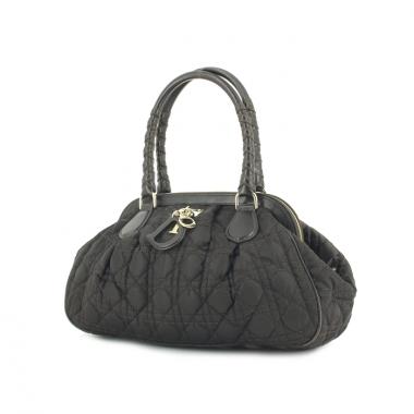 Christian Dior en toile et cuir cannage marron