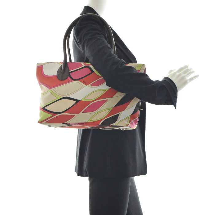 Bolso de mano en lona multicolor - Detail D1