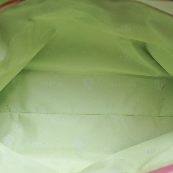 Emilio Pucci en toile multicolore et cuir marron - Detail D2
