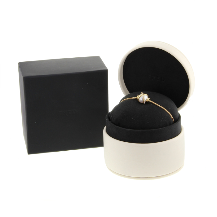 Fred brazalete Baie des Anges en oro amarillo y diamantes - Detail D1