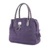 Handbag in canvas and purple leather - 00pp thumbnail