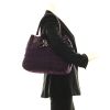 Handbag in canvas and purple leather - Detail D1 thumbnail