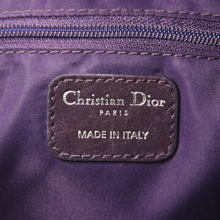 Sac à main en toile et cuir violet - Detail D5