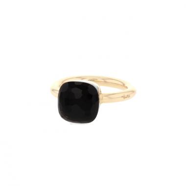 Pomellato bague Nudo en or rose et quartz fumé