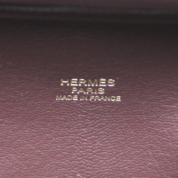 Borsa Hermès Omnibus in pelle marrone - Detail D4
