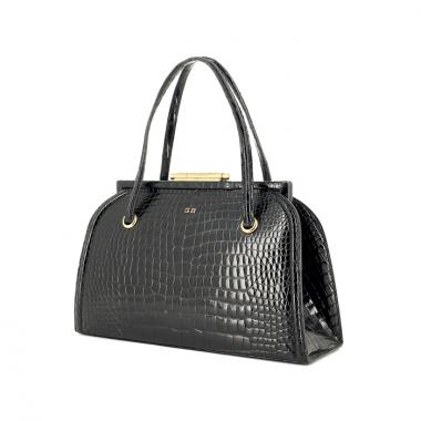 Hermes "Mystérieux" in black crocodile leather