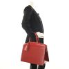 Louis Vuitton Red Epi Leather Riviera Tote Bag.  Luxury, Lot #17014
