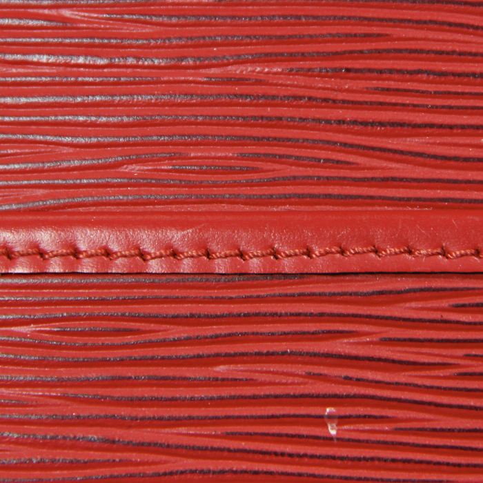 Borsa Louis Vuitton Riviera in pelle Epi rossa - Detail D5