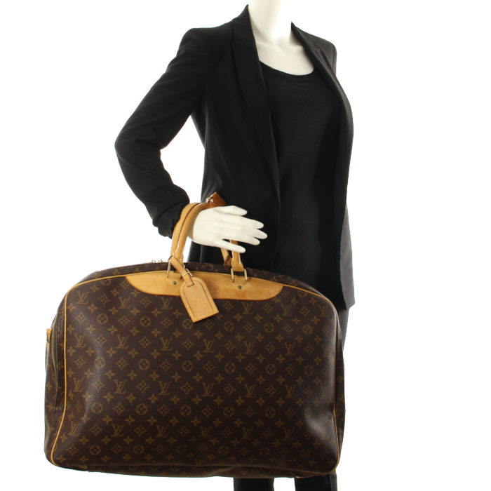 Louis Vuitton Alizé 50 cm en toile monogram et cuir naturel - Detail D1