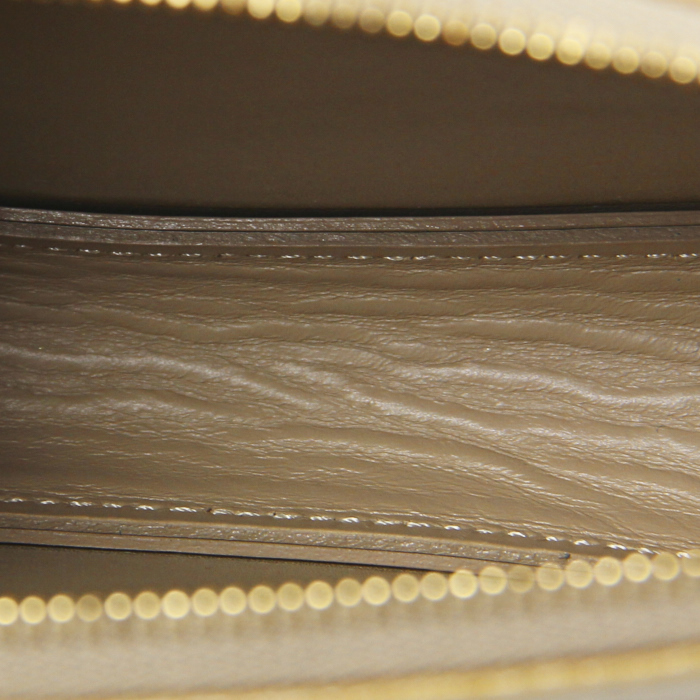Pochette Lexington in pelle verniciata monogram beige - Detail D2
