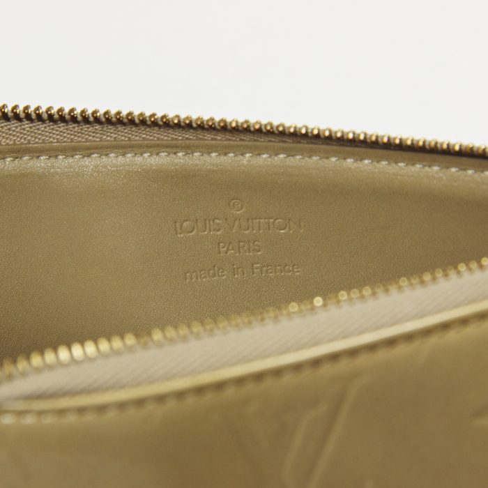 Pochette Lexington in pelle verniciata monogram beige - Detail D3