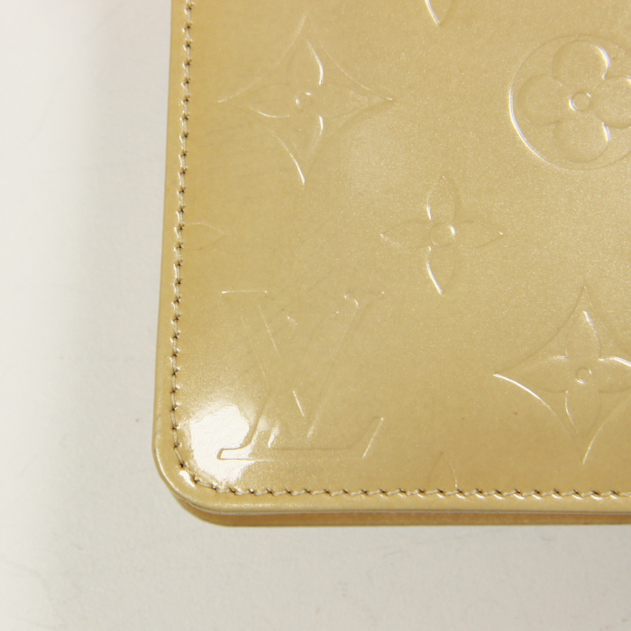 Pochette Lexington in pelle verniciata monogram beige - Detail D4