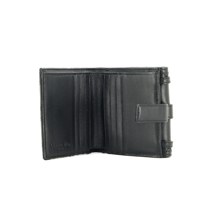 Christian Dior wallet in black quilted leather - Detail D1