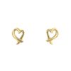 Tiifany and Co pair of yellow gold Loving Heart earrings - 00pp thumbnail