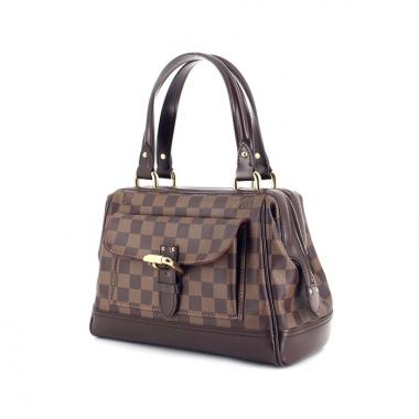 Louis Vuitton en toile damier ébène et cuir marron