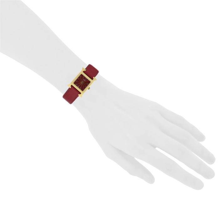 Hermes Heure H in gold plated REf : HH1.201 Circa 2000 - Detail D2