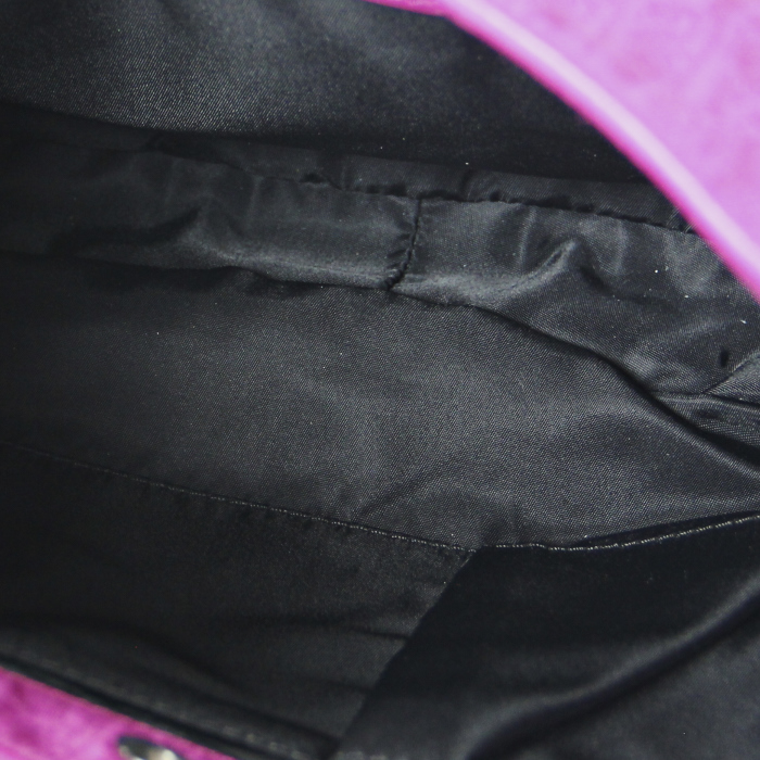 Bolso en lona Monogram y cuero fucsia - Detail D2