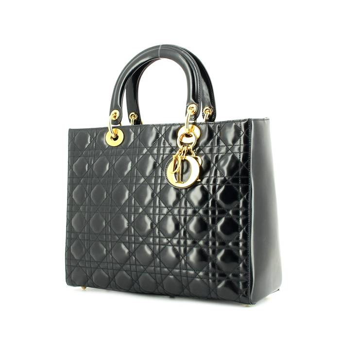 DIOR Lady DIOR bag large model in black horsehair canva  Drouotcom