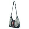 Gucci Jackie in monogram canvas and blue leather - 00pp thumbnail