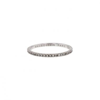 Sortija en oro blanco y en diamantes