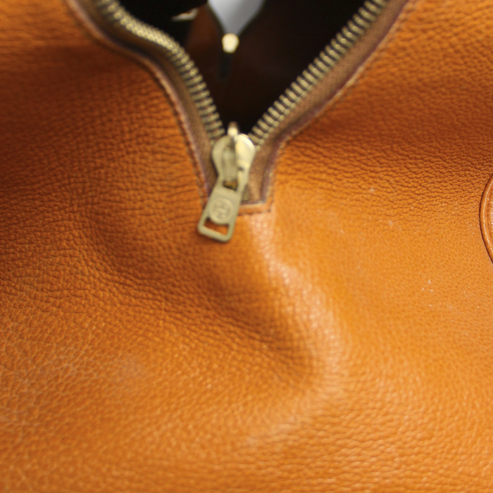 Bolsa de viaje Hermes Other Model en cuero Fjord marrón - Detail D5