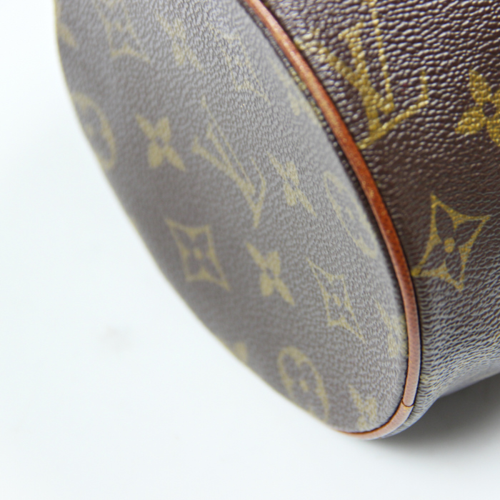 Borsa Louis Vuitton Papillon in tela monogram e pelle marrone - Detail D5