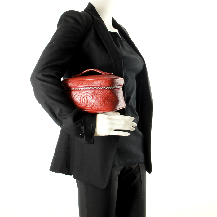 Chanel Vanity in red grained leather - Detail D1