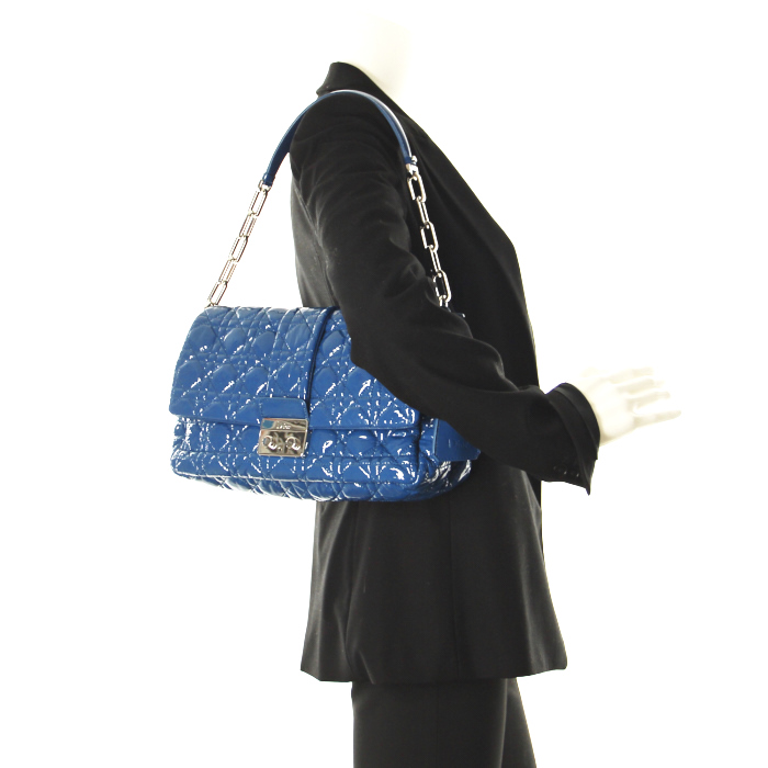 Borsa Dior Miss Dior in pelle verniciata blu - Detail D1