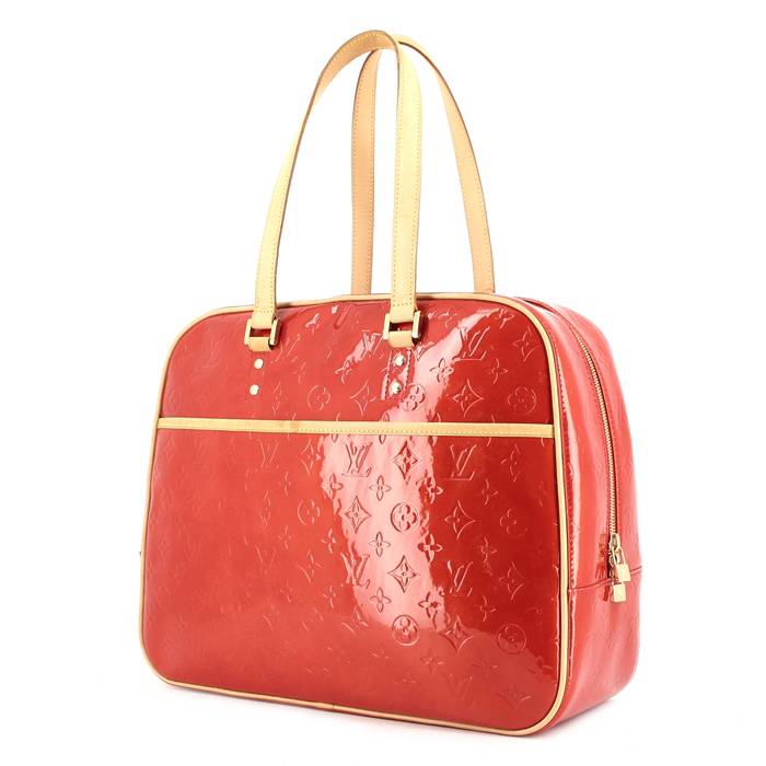 Louis Vuitton Louis Vuitton Red Monogram Vernis Leather Sutton