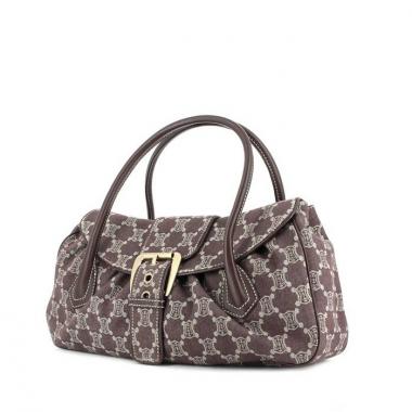 Bolso de mano Celine Vintage en lona Monogram y cuero morado