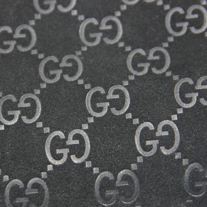 Gucci in monogram suede and black leather - Detail D4