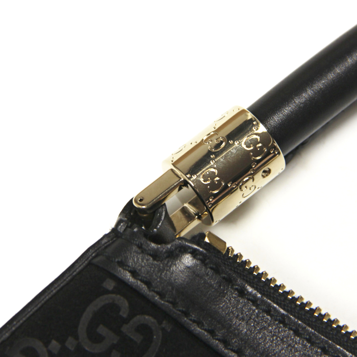 Gucci in monogram suede and black leather - Detail D5