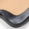Bardot handbag in beige felt lined whool and black leather - Detail D4 thumbnail
