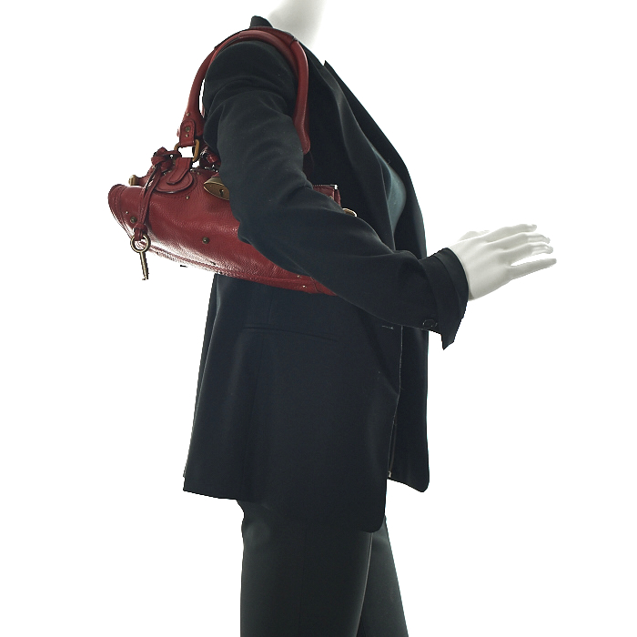 Chloé Paddington small model in red leather - Detail D1