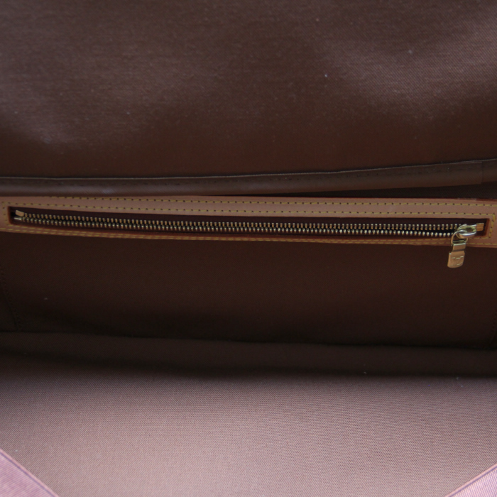 Louis Vuitton Packall in monogram canvas and natural leather - Detail D3