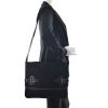 Hermes Buenaventura Handbag in black canvas - Detail D1 thumbnail