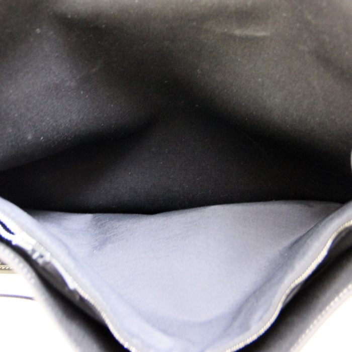 Hermes Buenaventura Handbag in black canvas - Detail D3