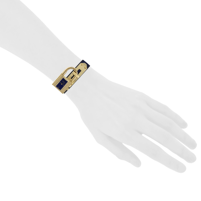 Hermes Kelly in in yellow goldfilled Blue dial  - Detail D1