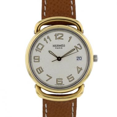 Reloj de pulsera Hermes Pullman de oro chapado