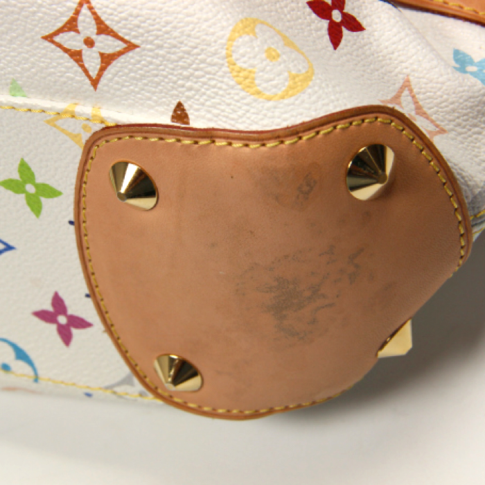 Bolso de mano en lona Monogram revestida multicolor y cuero natural - Detail D5
