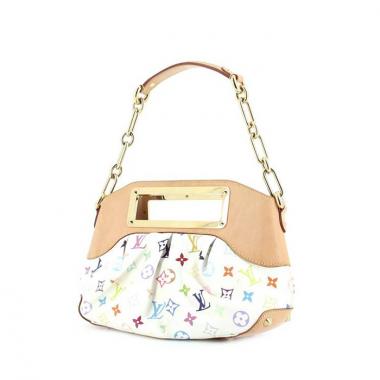 Bolso de mano en lona Monogram revestida multicolor y cuero natural