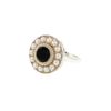 Tiffany and Co silver, onyx and pearl Ziegfeld ring - 00pp thumbnail
