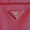 Shopping bag in pelle rossa Saffiano - Detail D4 thumbnail