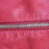 Shopping bag in pelle rossa Saffiano - Detail D5 thumbnail