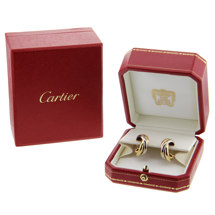 Cartier paire de boucles d'oreilles Trinity 3 ors - Detail D2