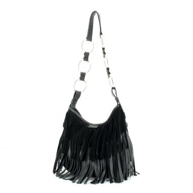 Yves Saint Laurent Saint Tropez en cuir et daim noir