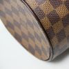 Borsa Louis Vuitton Papillon in tela cerata con motivo a scacchi ebano e pelle marrone - Detail D5 thumbnail